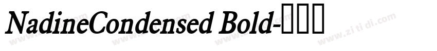NadineCondensed Bold字体转换